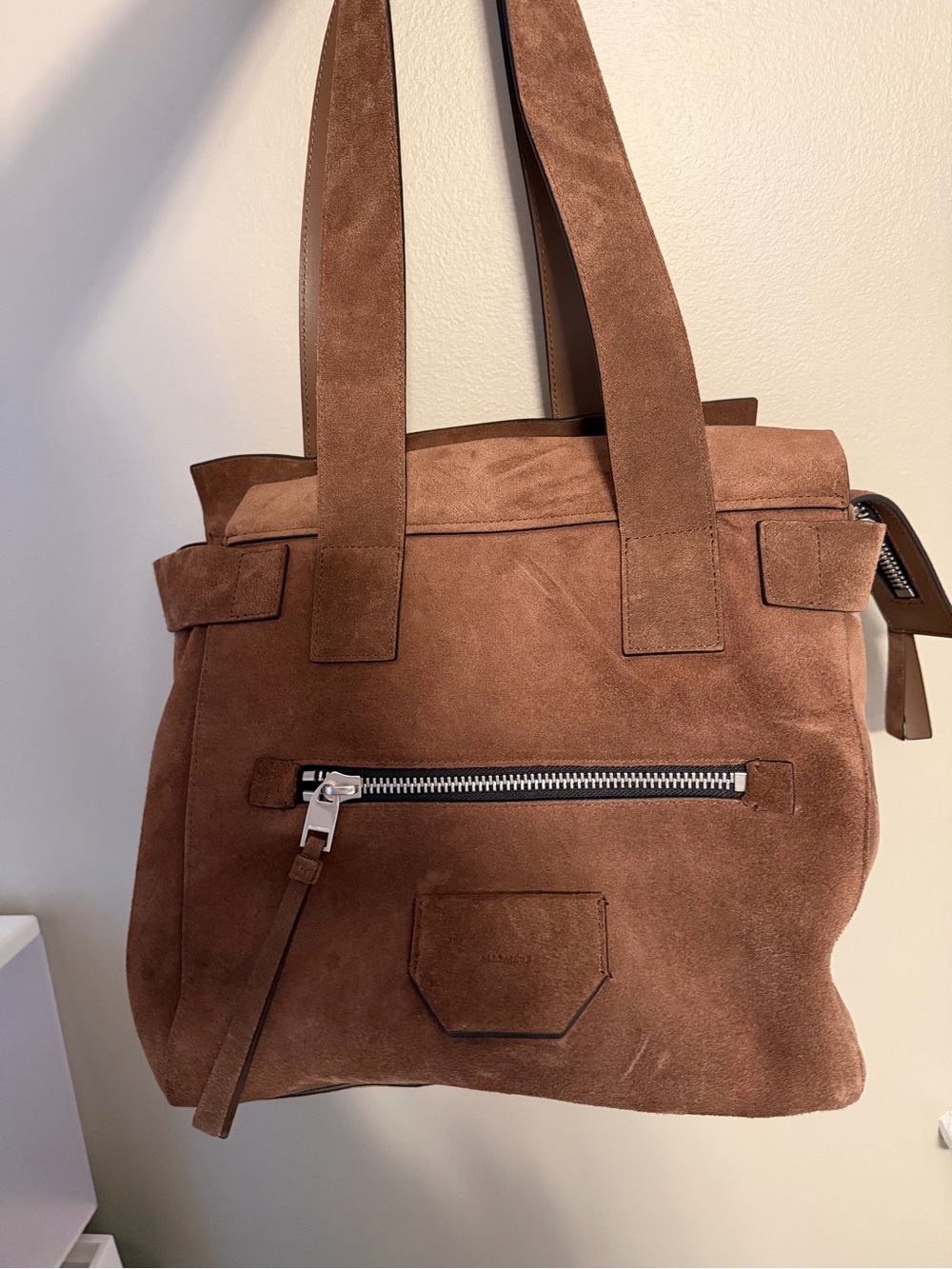 All Saints Perez suede tote bag - Picture 5 of 8